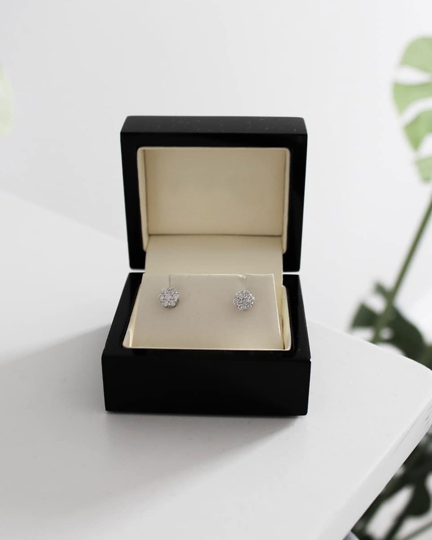 Tri Marquise Diamond Stud Earrings